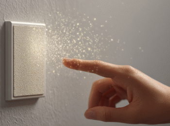 Gestengesteuerte Duft-Lichtschalter aus recyceltem Kork: Schalten, Dimmen & Aromatisieren ohne Berührung