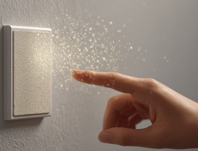 Gestengesteuerte Duft-Lichtschalter aus recyceltem Kork: Schalten, Dimmen & Aromatisieren ohne Berührung