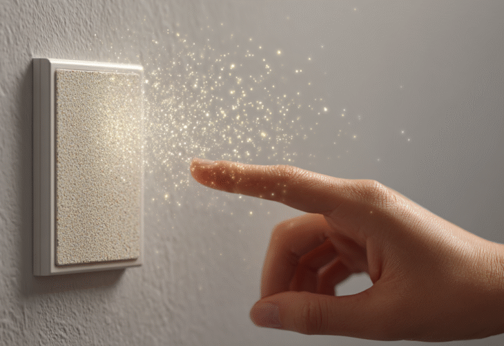 Gestengesteuerte Duft-Lichtschalter aus recyceltem Kork: Schalten, Dimmen & Aromatisieren ohne Berührung