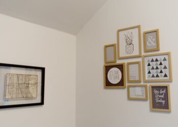 Hochwertige Bilderwand ohne Schiefhängen: Raster, Abstände, Aufhängung und Licht (Wohnzimmer und Flur)