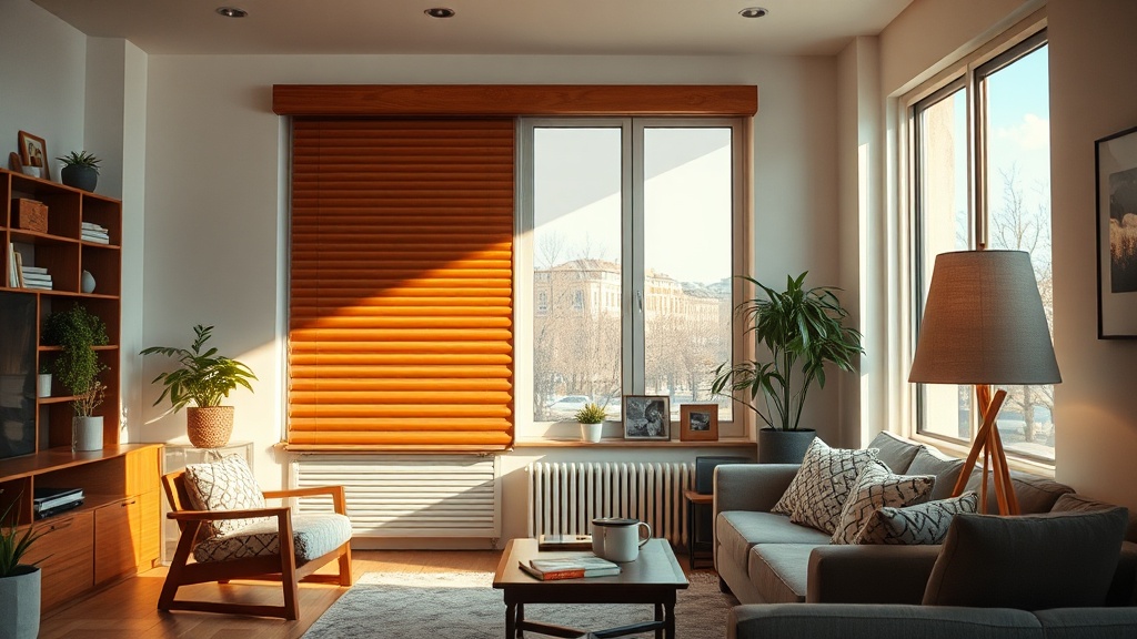 Detail eines Rollladenkastens mit Gurtführung und Dichtstreifen an der Abdeckung